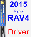 Driver Wiper Blade for 2015 Toyota RAV4 - Vision Saver