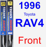 Front Wiper Blade Pack for 1996 Toyota RAV4 - Vision Saver