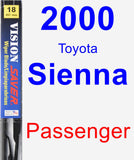 Passenger Wiper Blade for 2000 Toyota Sienna - Vision Saver