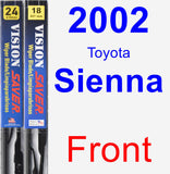 Front Wiper Blade Pack for 2002 Toyota Sienna - Vision Saver