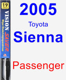 Passenger Wiper Blade for 2005 Toyota Sienna - Vision Saver