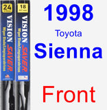 Front Wiper Blade Pack for 1998 Toyota Sienna - Vision Saver