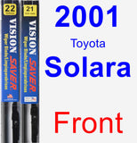 Front Wiper Blade Pack for 2001 Toyota Solara - Vision Saver