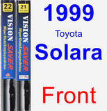 Front Wiper Blade Pack for 1999 Toyota Solara - Vision Saver