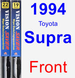 Front Wiper Blade Pack for 1994 Toyota Supra - Vision Saver