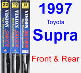 Front & Rear Wiper Blade Pack for 1997 Toyota Supra - Vision Saver