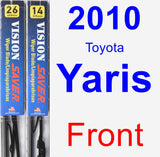 Front Wiper Blade Pack for 2010 Toyota Yaris - Vision Saver