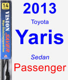 Passenger Wiper Blade for 2013 Toyota Yaris - Vision Saver