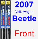 Front Wiper Blade Pack for 2007 Volkswagen Beetle - Vision Saver