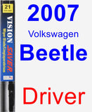 Driver Wiper Blade for 2007 Volkswagen Beetle - Vision Saver