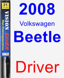 Driver Wiper Blade for 2008 Volkswagen Beetle - Vision Saver