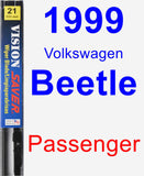 Passenger Wiper Blade for 1999 Volkswagen Beetle - Vision Saver