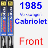 Front Wiper Blade Pack for 1985 Volkswagen Cabriolet - Vision Saver