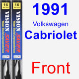 Front Wiper Blade Pack for 1991 Volkswagen Cabriolet - Vision Saver