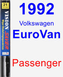 Passenger Wiper Blade for 1992 Volkswagen EuroVan - Vision Saver