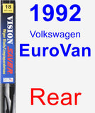 Rear Wiper Blade for 1992 Volkswagen EuroVan - Vision Saver