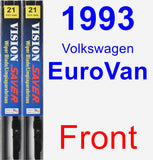 Front Wiper Blade Pack for 1993 Volkswagen EuroVan - Vision Saver