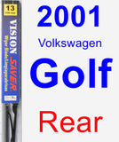 Rear Wiper Blade for 2001 Volkswagen Golf - Vision Saver