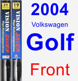 Front Wiper Blade Pack for 2004 Volkswagen Golf - Vision Saver