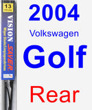 Rear Wiper Blade for 2004 Volkswagen Golf - Vision Saver