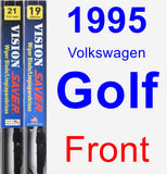 Front Wiper Blade Pack for 1995 Volkswagen Golf - Vision Saver