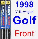 Front Wiper Blade Pack for 1998 Volkswagen Golf - Vision Saver