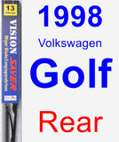 Rear Wiper Blade for 1998 Volkswagen Golf - Vision Saver