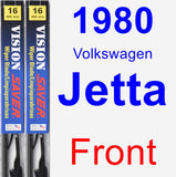 Front Wiper Blade Pack for 1980 Volkswagen Jetta - Vision Saver