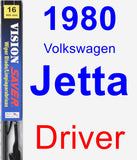 Driver Wiper Blade for 1980 Volkswagen Jetta - Vision Saver