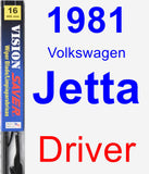 Driver Wiper Blade for 1981 Volkswagen Jetta - Vision Saver