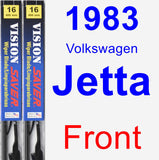 Front Wiper Blade Pack for 1983 Volkswagen Jetta - Vision Saver