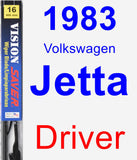 Driver Wiper Blade for 1983 Volkswagen Jetta - Vision Saver