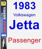 Passenger Wiper Blade for 1983 Volkswagen Jetta - Vision Saver