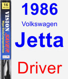 Driver Wiper Blade for 1986 Volkswagen Jetta - Vision Saver