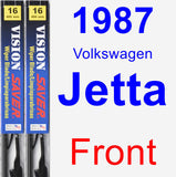 Front Wiper Blade Pack for 1987 Volkswagen Jetta - Vision Saver