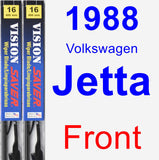 Front Wiper Blade Pack for 1988 Volkswagen Jetta - Vision Saver