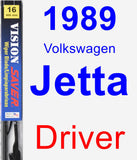 Driver Wiper Blade for 1989 Volkswagen Jetta - Vision Saver