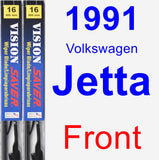 Front Wiper Blade Pack for 1991 Volkswagen Jetta - Vision Saver