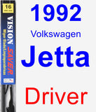 Driver Wiper Blade for 1992 Volkswagen Jetta - Vision Saver