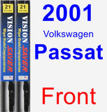 Front Wiper Blade Pack for 2001 Volkswagen Passat - Vision Saver