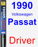 Driver Wiper Blade for 1990 Volkswagen Passat - Vision Saver