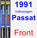 Front Wiper Blade Pack for 1991 Volkswagen Passat - Vision Saver