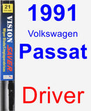 Driver Wiper Blade for 1991 Volkswagen Passat - Vision Saver