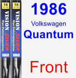 Front Wiper Blade Pack for 1986 Volkswagen Quantum - Vision Saver