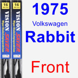 Front Wiper Blade Pack for 1975 Volkswagen Rabbit - Vision Saver