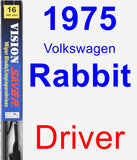 Driver Wiper Blade for 1975 Volkswagen Rabbit - Vision Saver