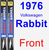 Front Wiper Blade Pack for 1976 Volkswagen Rabbit - Vision Saver