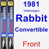 Front Wiper Blade Pack for 1981 Volkswagen Rabbit Convertible - Vision Saver