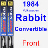 Front Wiper Blade Pack for 1984 Volkswagen Rabbit Convertible - Vision Saver