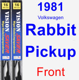 Front Wiper Blade Pack for 1981 Volkswagen Rabbit Pickup - Vision Saver